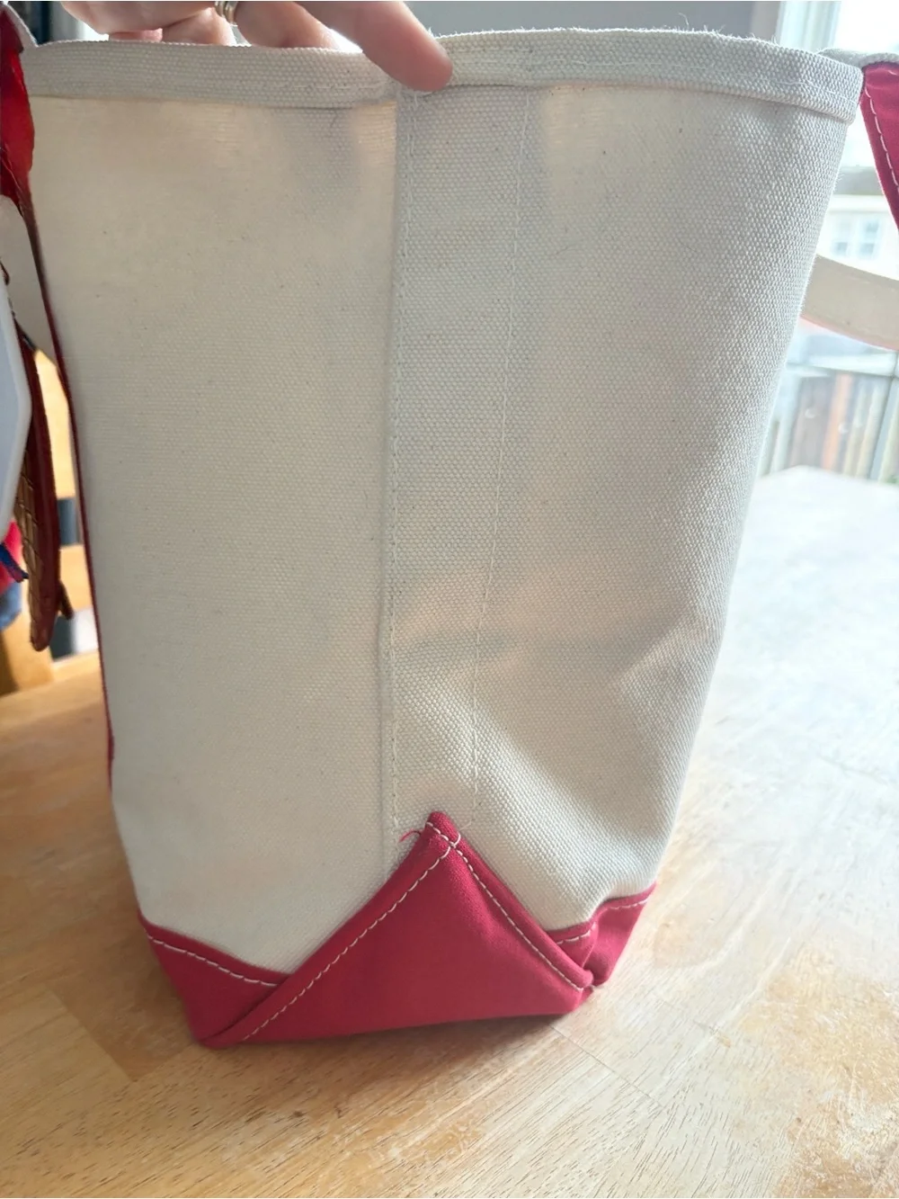 L.L. Bean Boat and Tote New w/ Red Handles - Picture 6 of 8